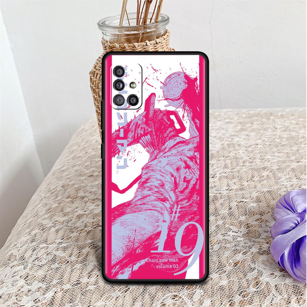 

Чехол для Samsung Galaxy A52 A12 A51 A32 A71 A21s A22 A11 A02s A03 A23 A13 A53 A41 A31 A72, мягкий чехол для телефона в стиле аниме «Человек-бензопила» Samsung A03s