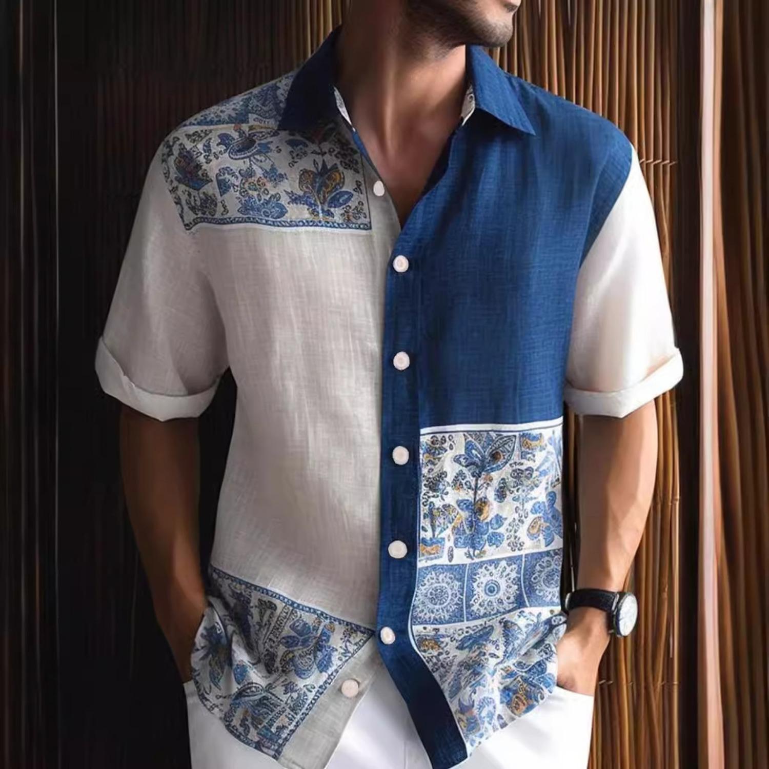 

2025 Летняя мужская рубашка с 3D-принтом, модная гавайская рубашка с короткими рукавами, мужская свободная универсальная рубашка 4XL