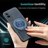 For OnePlus ACE 3 3V Fine Hole Sheepskin Swivel Bracket Magnetic Soft Edge Anti Drop Anti Fingerprint Phone Case