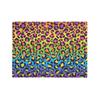 Bright Rainbow Ombre Gradient Leopard Rectangular Tablecloth Waterproof Table Cover for Festival Party Decorations Table Cloth