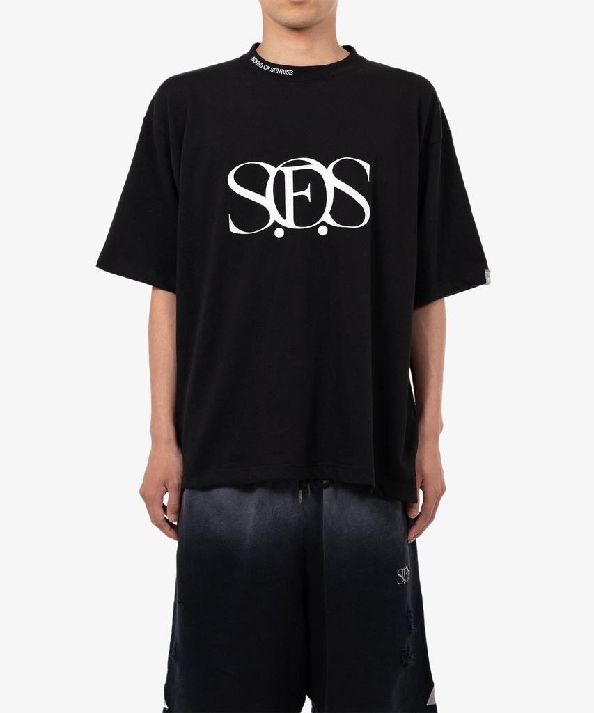Saundeuobeuseonlaijeu Printed T-Shirt Black