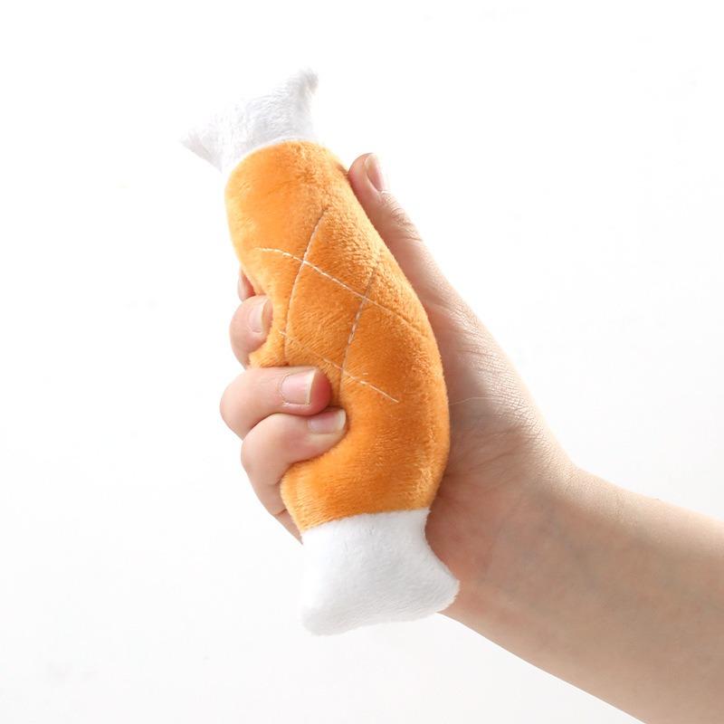 Dog Double-bone Chicken Leg Pet Plush Sound-making Toy Cat Toy Interactive Dog Toy