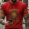 T-shirt Estiva 2026 Coordinata per Famiglia Stampa 3D Marocchina Sportiva e per il Tempo Libero a Maniche Corte Asciugatura Rapida Allenamento Sottile