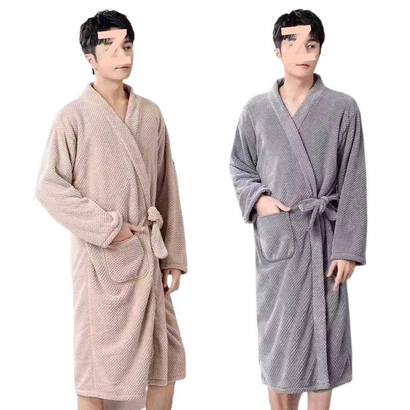 Men's Water-Absorbent Bath Towel Robe - Universal Wear for All Seasons