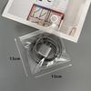 Portable Transparent Data Cable Organizer with Zipper