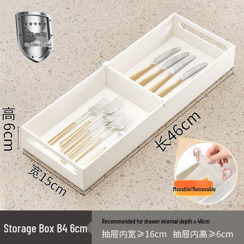 Qiwei Cream Style Wooden Horizontal Knife Block