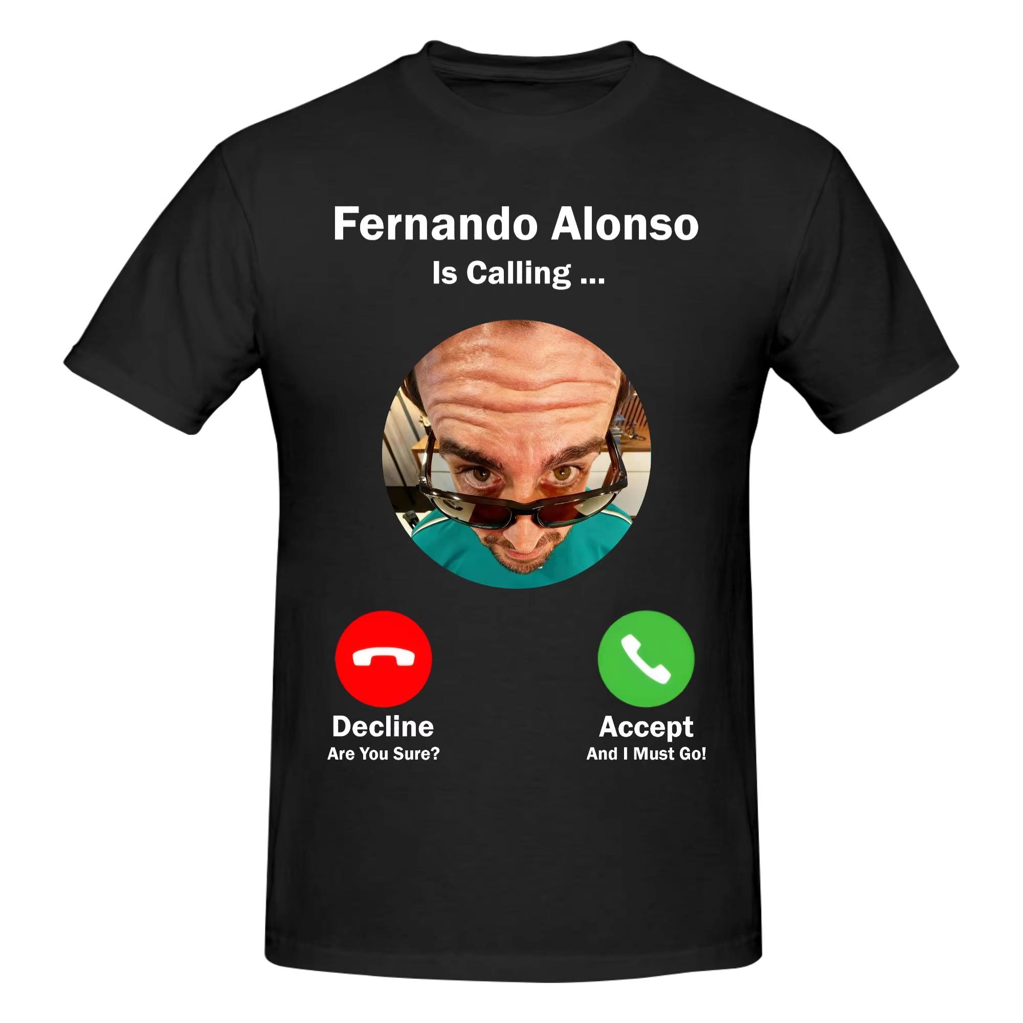GUOYAN TOP Grappig Fernando Alonso Meme T-shirt voor Mannen Puur Katoen T-shirt Zomerstijl 2026 Korte Mouwen T-shirt Slim Fit Kleding 3XL