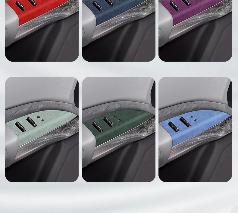 Zeekr 7X Alcantara Suede Window Panel Decorative Sticker - Car Interior Protection Accessories