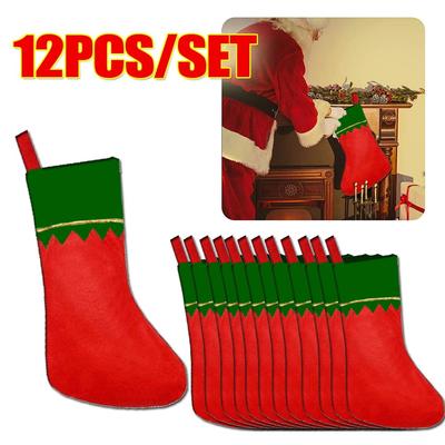 Merry Christmas Socks Plush Tree Hanging Gift Candy Large Socks Decoration