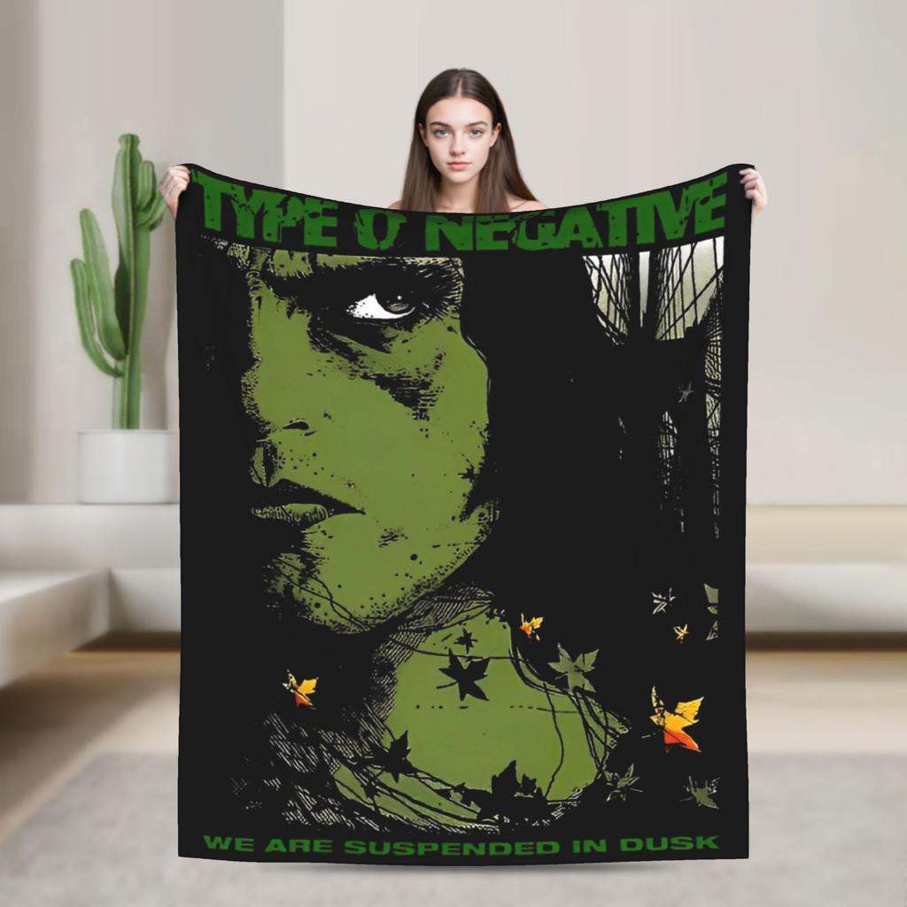 Type O Negative Rock Band Blanket Music Album Fuzzy Funny Breathable Throw Blanket for Bedroom Autumn/Winter Office