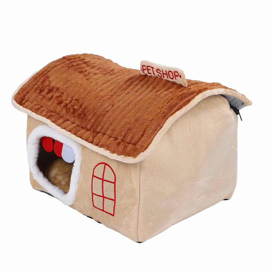 Hundehütte für den Innenbereich Abnehmbar Waschbar Weich Erhöhter Komfort Winter Warm Katzenhaus für Klein Mittel