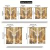 Gold Angel Wing Door Curtains Soft Polyester Bedroom Living Room Office Caf Decor Sheer Set Of 2 Made Area
