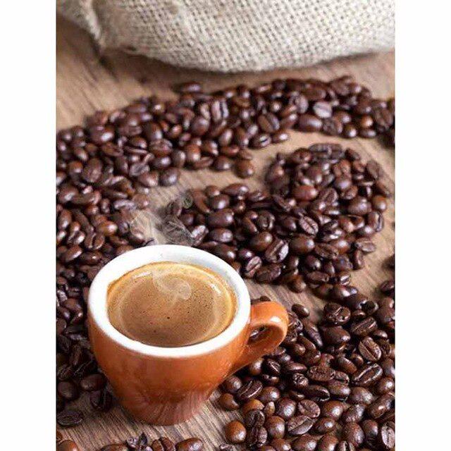 

Diy 5D Алмазная картина Кофейная чашка Алмазная вышивка Кофейные зерна Кухня Мозаичный пейзаж 20X30CM