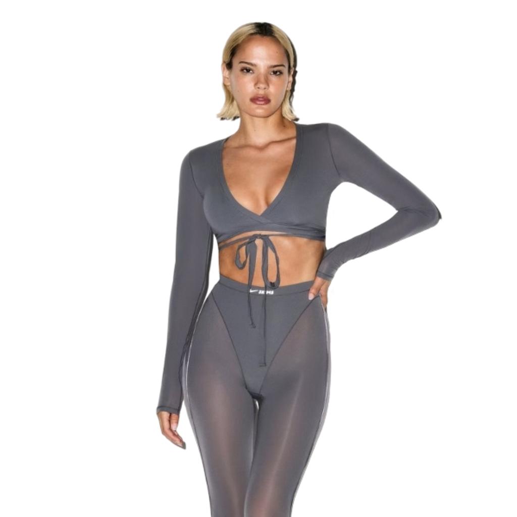 Nike X SKIMS Women's Weightless Layers Wrap Top Lead