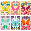 6 Pieces/pack Butterfly Decoration Puzzle Face Change Sticker DIY Art Handcuff Guka Notebook Sticker
