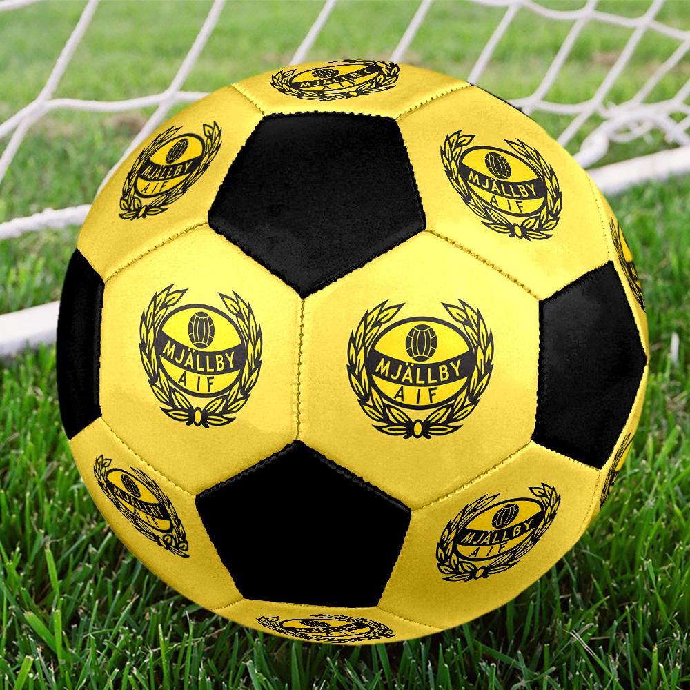 Pallone da Calcio Mjällby AIF Colorato Per Tutte le Età Cucito a Macchina PVC Pronto per la Competizione Resistente Ad Alto Rimbalzo.TAGLIA5