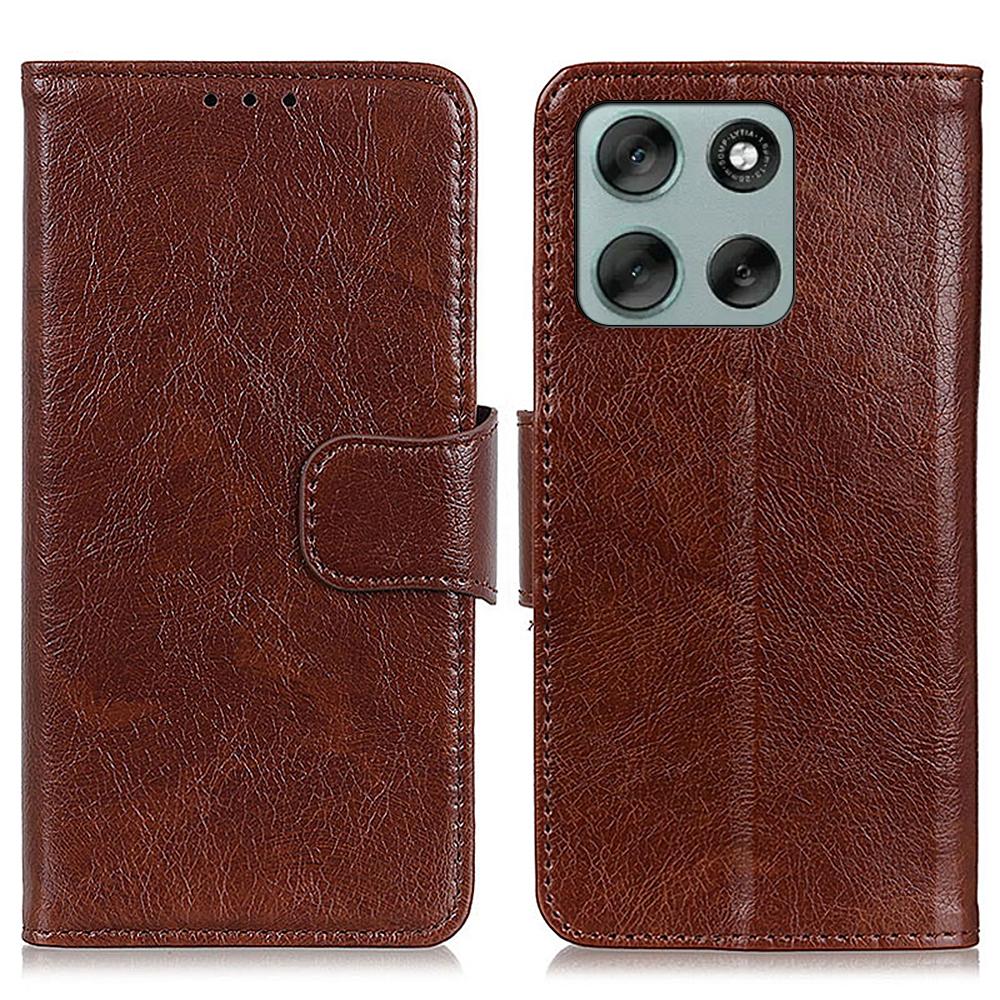 

For Motorola Moto G86 Power 5G Case Nappa Texture Split Leather Wallet Phone Cover