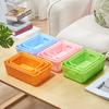 Rechteckiger Kunststoff-Aufbewahrungskorb Behälter Desktop Kosmetik Spielzeug Make-up Organizer Zuhause Küche Badezimmer Kleinteile Aufbewahrungsbox