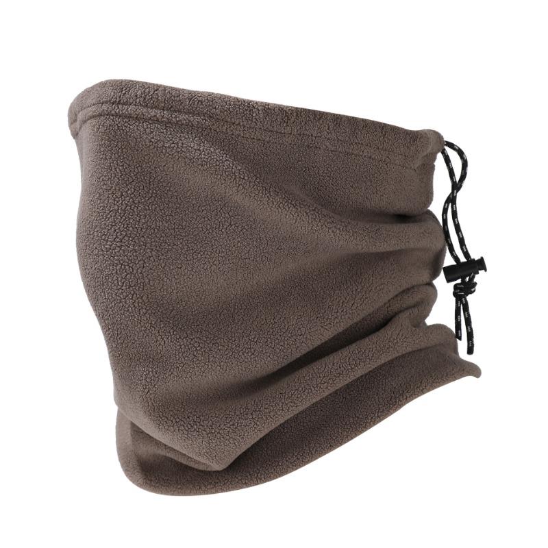 

Зимний флисовый шарф утолщенный ветрозащитный чехол для шеи для улицы для катания теплый на шнурке однослойная маска мужской серый