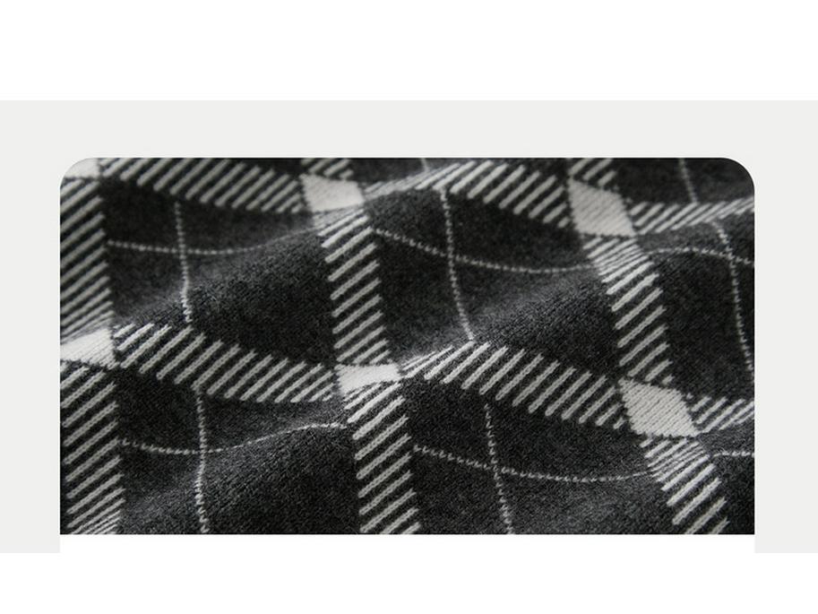 Women's Elegant High Waist Wool Plaid A-line Skirt - Autumn/Winter Slim Fit