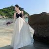 Reisekleidung für das Meer neues chinesisches Latzkleid Damen Inselurlaub Strandkleid Temperament langes Kleid schmaler Rock