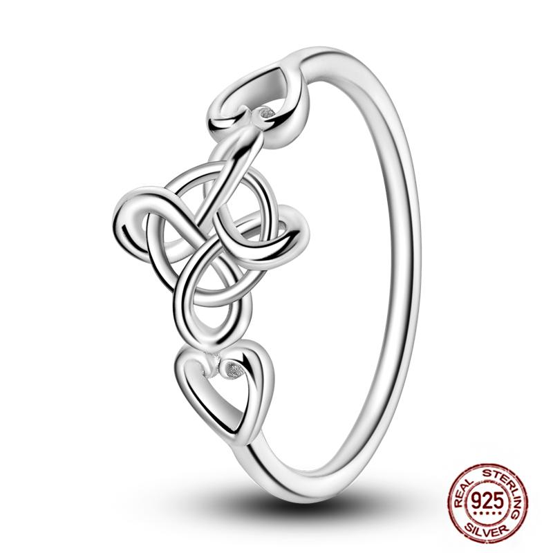 Luminous Firefly 925 Silver Ring Sparkling Rainbow Color Heart Wishbone Flower Original Rings For Women Wedding Jewelry