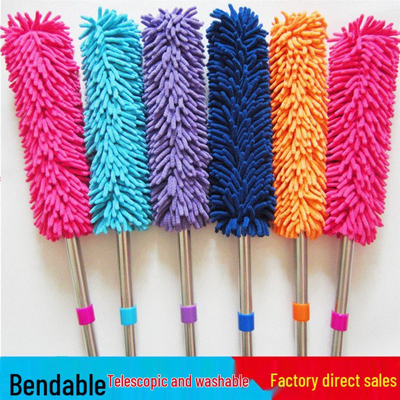 Retractable Under-Bed Feather Duster for Household Dust and Ash Cleaning