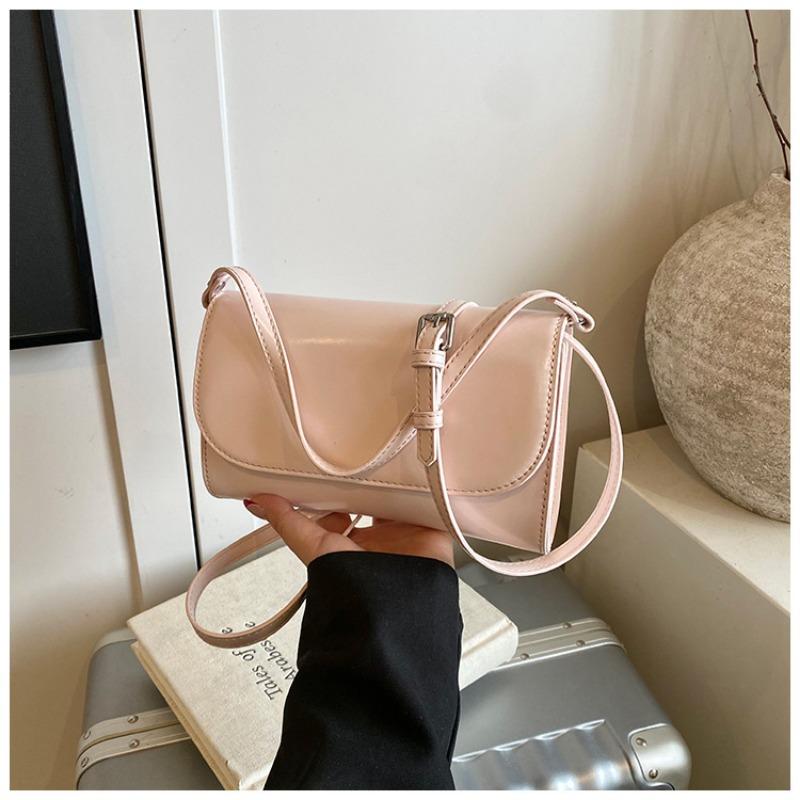 Stylish and simple small square bag women's new high-end retro solid color versatile shoulder messenger handbag