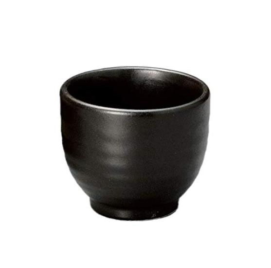 Mino ware sake commercial made in x black matte item number 36403314 cup, use, Japan, 5.5 4.5 cm, glaze,