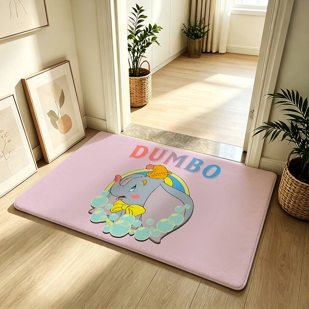 Cute Cartoon D-dumbo Classic Carpet Bathroom Anti-slip Mat Door Mat Home Decoration Mat Entrance Door Mat Scratch-resistant