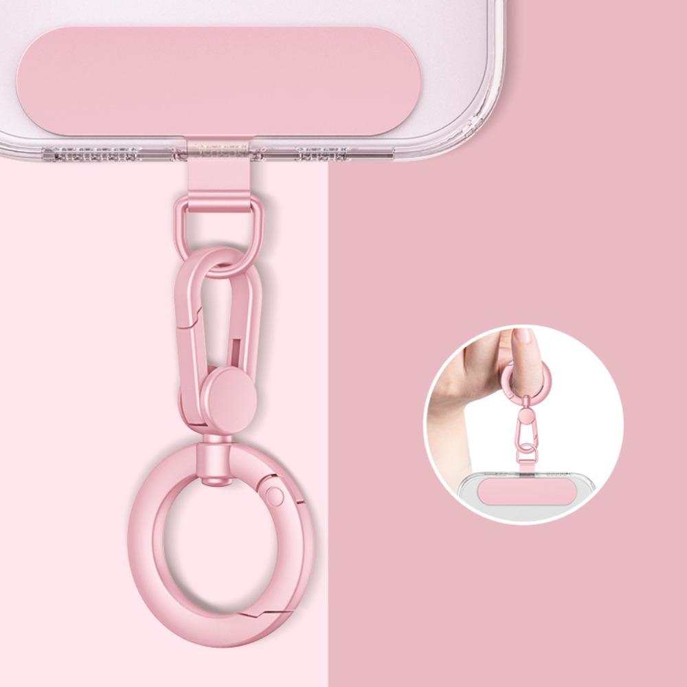 Stainless Steel Phone Lanyard Clip Patch Detachable 360° Rotatable Phone Case Hanging Rope Snap Ultra-thin Anti-lost