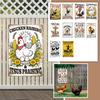 Vintage American Metal Tin Sign - Fun Chicken Coop Decor For Backyard Farm & Garden