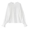 Vintage Style Lace Shirt Flare Sleeve Hollow Out White Blouse Casual Clothing New Fashion Women Lace Tops