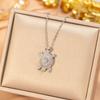 Silver Color Turtle Pendant Necklace Copper Necklace Fashion Collarbone Chain  Women
