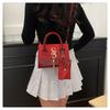 Fashion Solid Color Simple Crocodile Letters Tassel Casual Atmosphere Shoulder Handbag Bag For Women