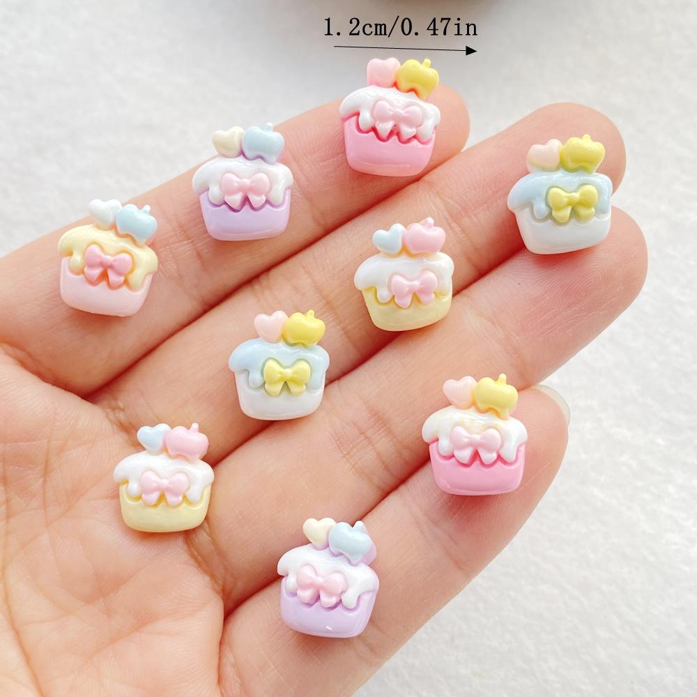 30pcs Resin 3D Valentine's Day Butterfly Cake Ice Cream Flat Back Scrapbook DIY Wedding Applique Decor Craft Jewelry Accessories