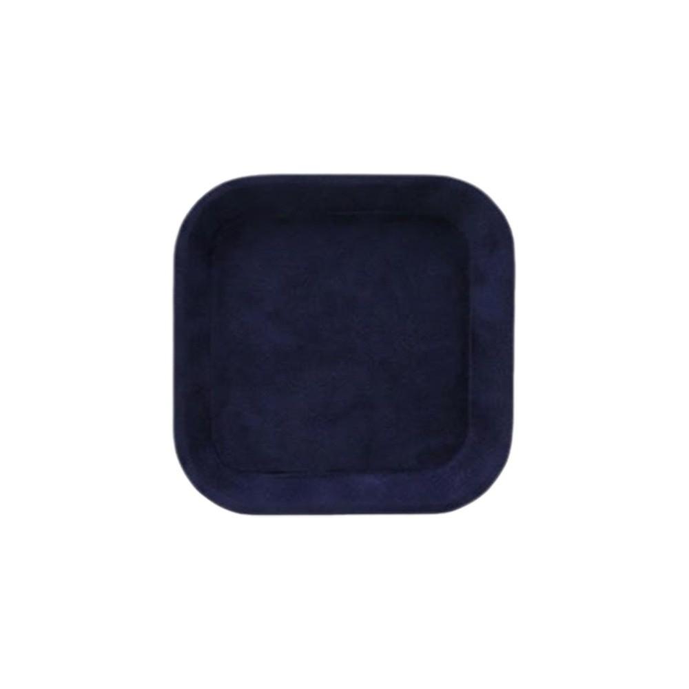 

Exquisite Jewelry Display Tray Velvet Jewelry Tray Show Stand DIY Jewelry Storage Tray Photo Props Square Blue 12cm