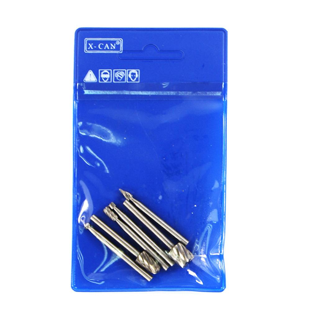 6pcs High Speed Steel Rotary Cutter Files Grinding Engraving Drilling Bit Hand Tool Set Hss Woodworking Tools