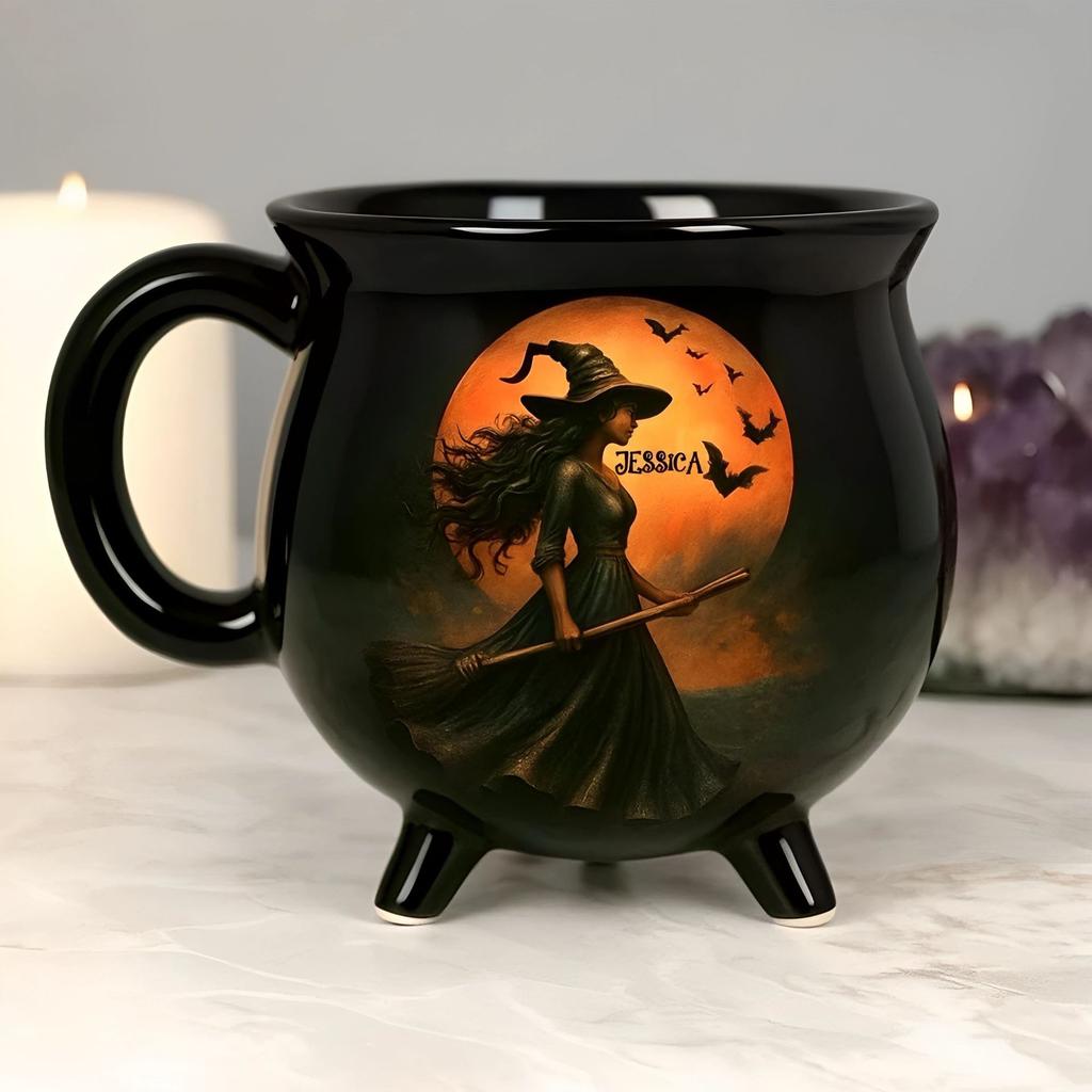1 unidad, Taza de café Witch Brew, 350ml/ 11.8oz Taza de café de cerámica, Tazas de agua, Vajilla para bebidas de verano invierno, Regalos de cumpleaños, Regalo de Halloween
