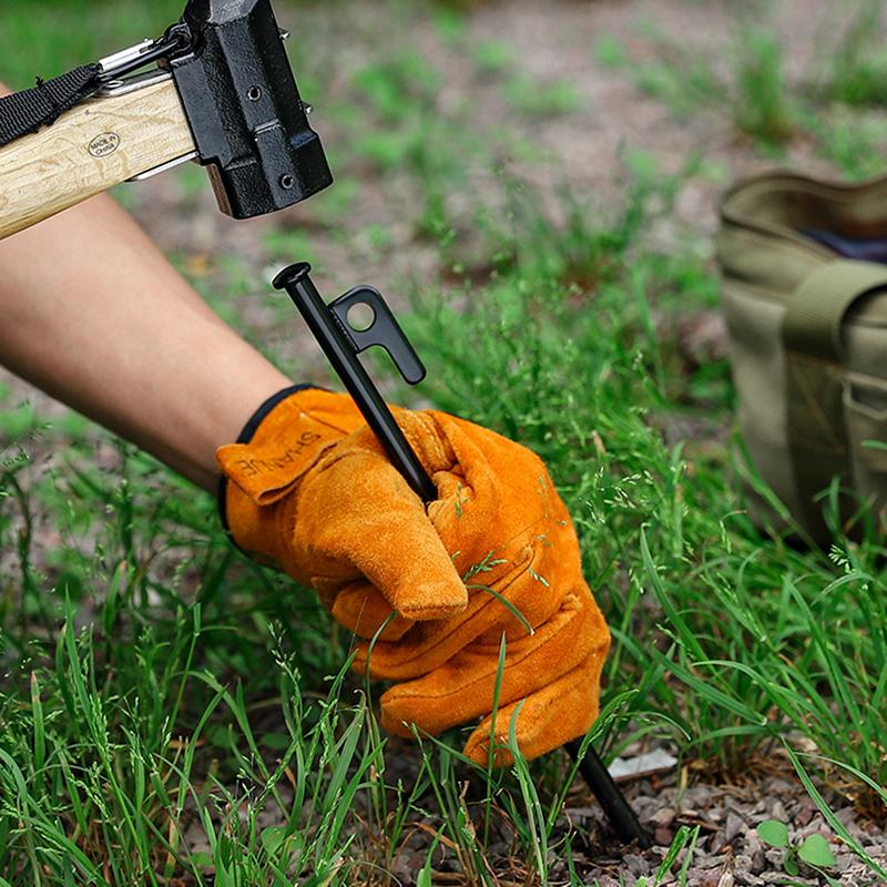 5pcs 20-40CM Metallic Tent Pegs Cast Iron Stakes for Outdoor Canopy Sunshade Accessories