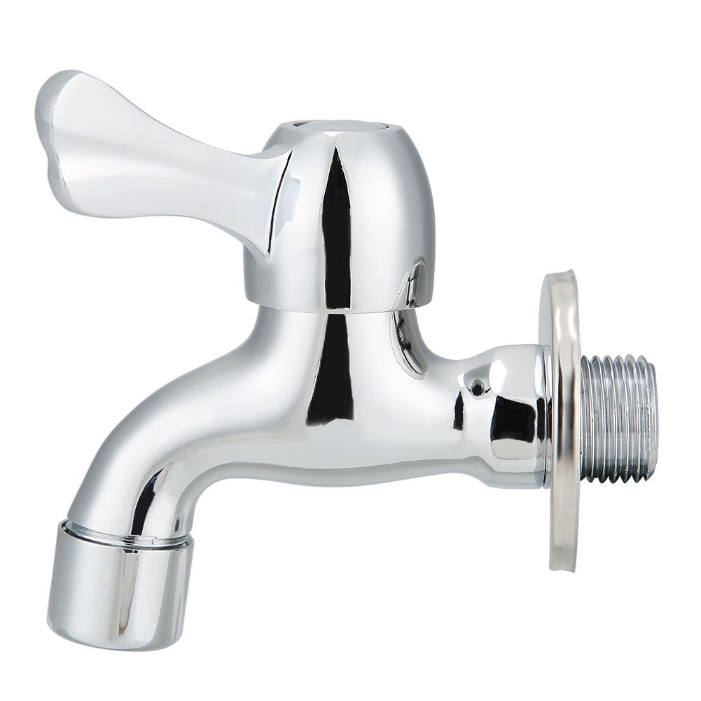G1/2in Copper Single Cold Quick Open Small Faucet Washing Machine Mop Pool Basin Water Tap