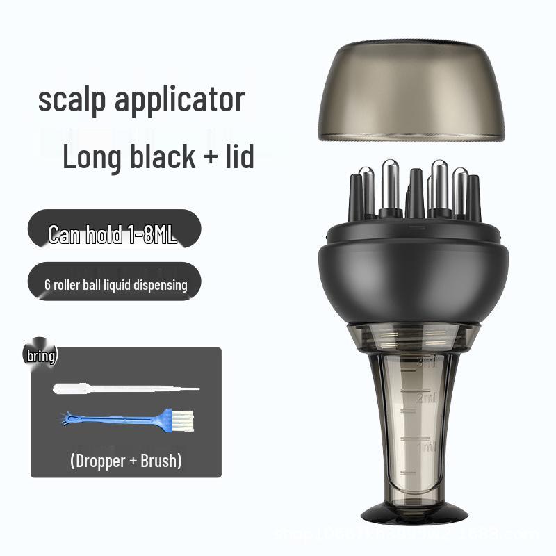 Mino 15ml Large Capacity Scalp Applicator: Portable Hair Strengthening Essential Oil Roller & Massage Comb
