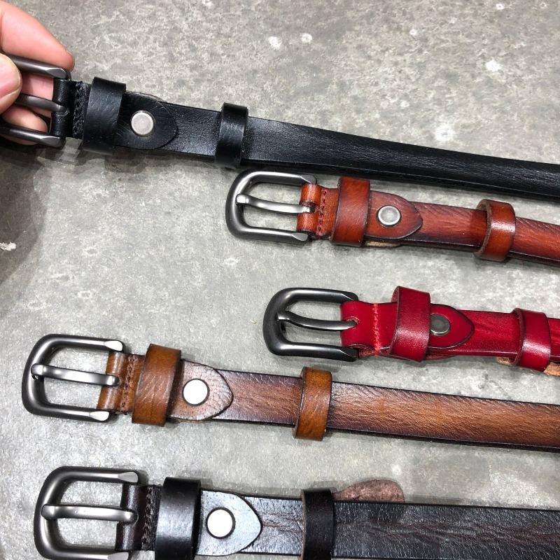 Genuine leather handmade top grain cowhide women's belt