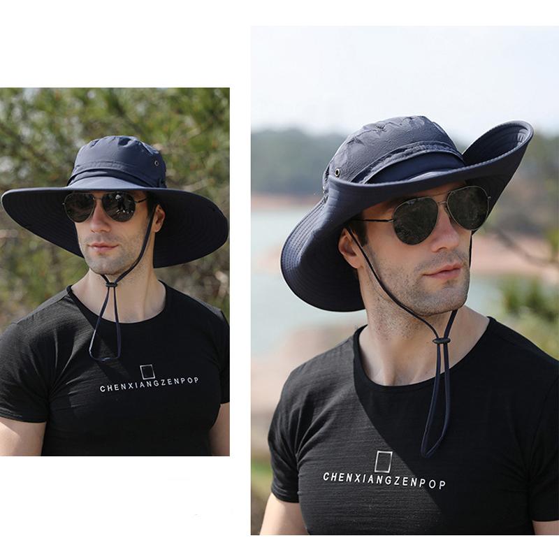 Men's Summer Sunshade Hat Outdoor Men's Leisure Fisherman Hat Mountaineering Fishing Sun Hat