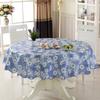 Florals Pattern Tablecloth Oilproof Waterproofs Easy Cleaning Round Table Cover for Home Restaurant Decors Table Cloth