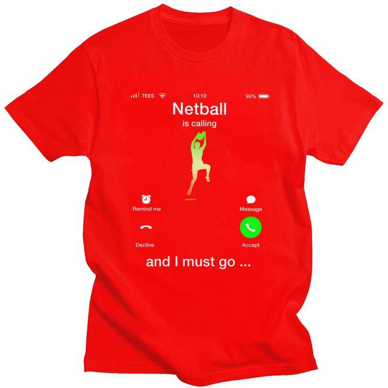 

Mens Netball Is Calling T Shirts ShortSleeve Cotton Tshirt Valentines Day Gift Leisure Tees Slim Fit Clothing S