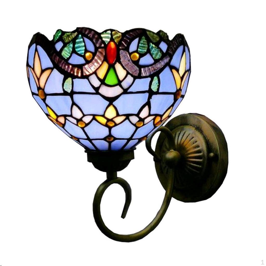 Tiffany Wall Lamp Decorative Sconce Compact for Bedroom, Study