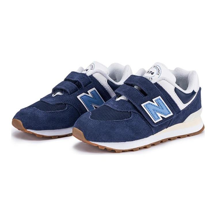(PS) New Balance 574 Hook & Loop Shoes 'Blue White' Kids' PV574CU1