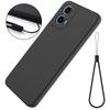 For Motorola Moto G45 5G Case Liquid Silicone Anti-Scratch Phone Cover with Hand Strap
