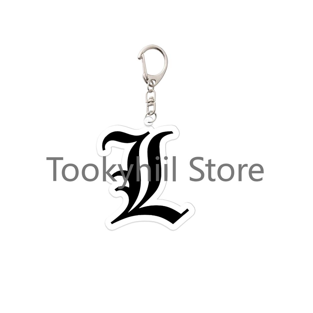 Death Note Keychain L Misa Amane Anime Cartoon Game Jewelry Fashion Figure Yagami Light Transparent Acrylic Ornaments Girl Gift